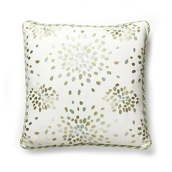 Firefly Pillow/Green by Scalamandre Pillow Scalamandre Pillow Firefly Pillow/GreenPillow 70% LINEN 30% VISCOSE USA </p><p>Repeat: H: 11.5", V: 13" 52" - Fabric Carolina -