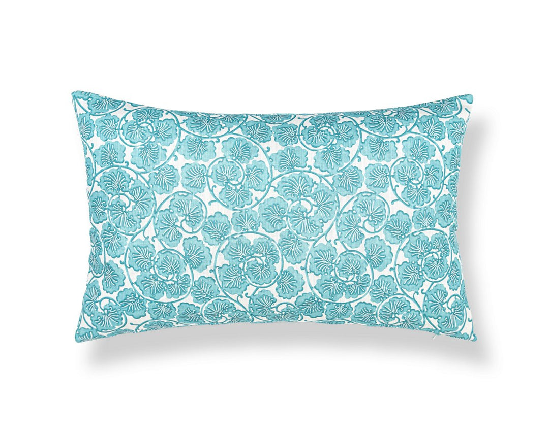 May Pillow 14 X 22 - Turquoise HNLBDK166560003 by Scalamandre Designer Pillow