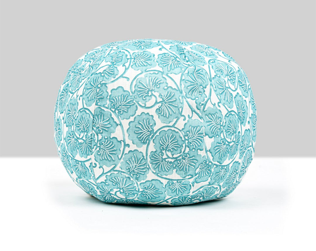 May Pillow 12 Dia - Turquoise HNRADK166560003 by Scalamandre Designer Pillow