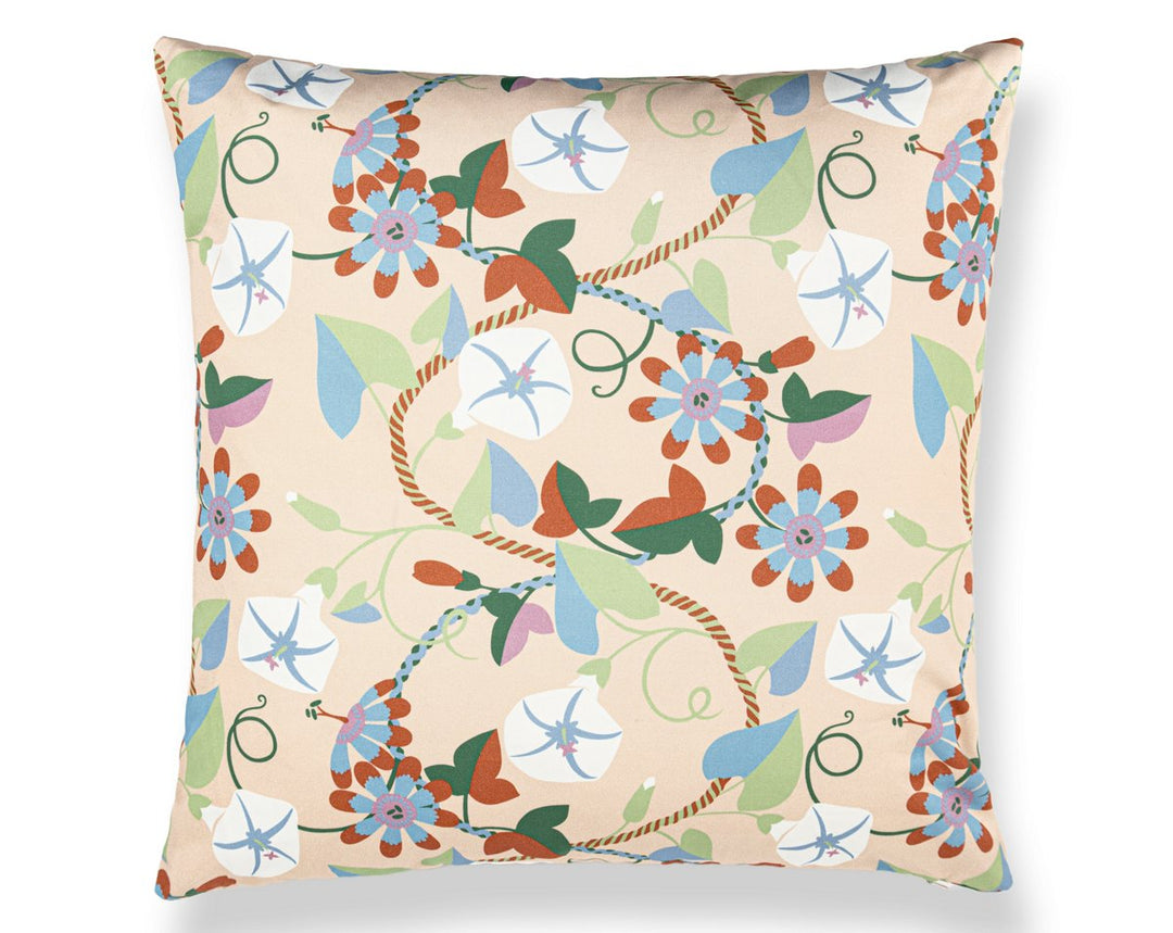 Morning Glory Pillow 22 X 22 - Peach HNSDDK166580003 by Scalamandre Designer Pillow