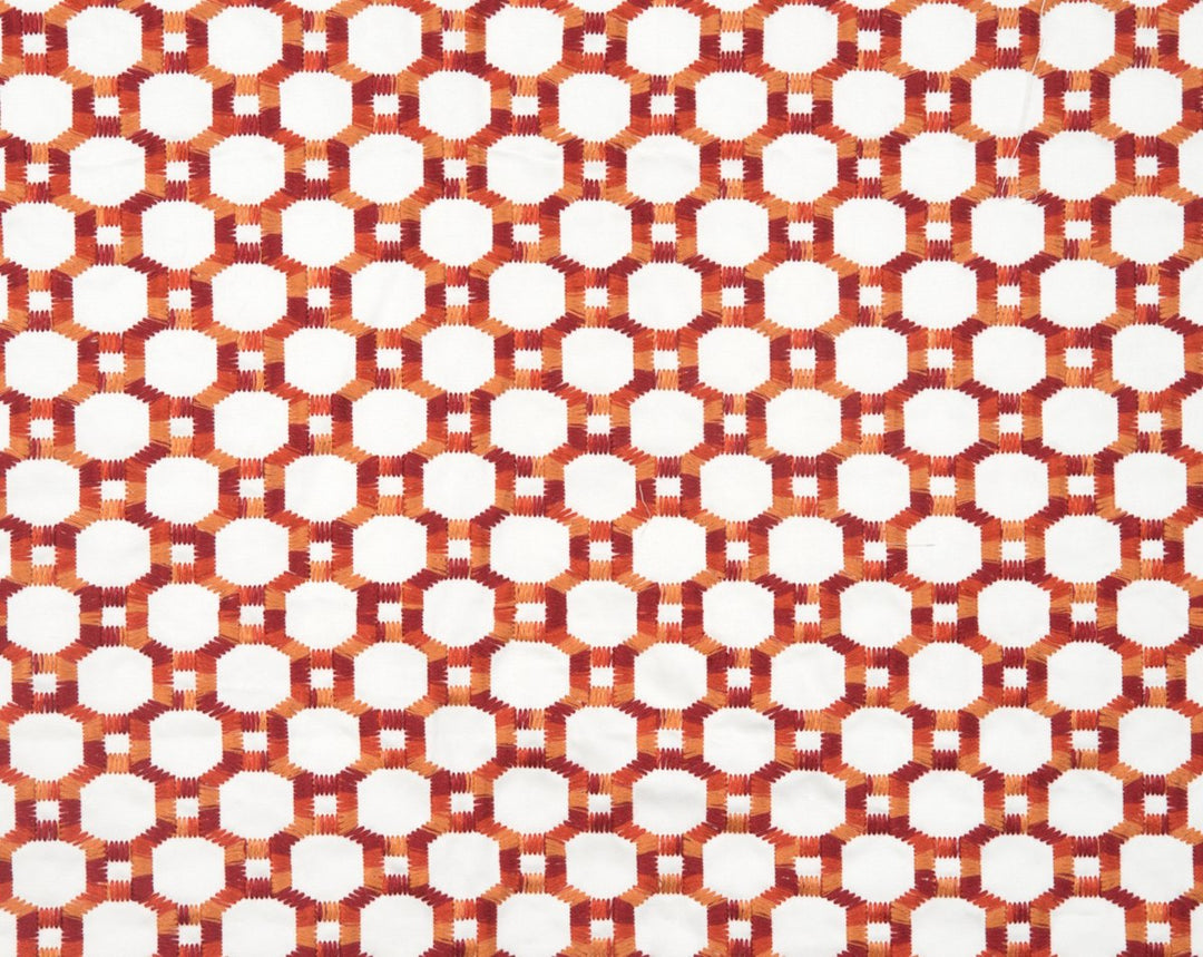 Island Trellis Red HN420140004 by Hinson Designer Fabric