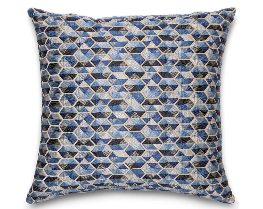 Carousel Pillow 22 X 22 - Blue HNCAROPILL0004 by Scalamandre Designer Pillow