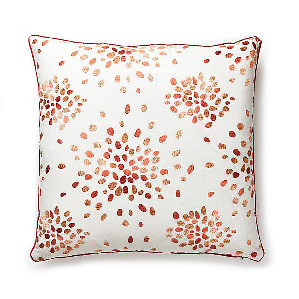 Firefly Pillow/Orange by Scalamandre Pillow Scalamandre Pillow Firefly Pillow/OrangePillow 70% LINEN 30% VISCOSE USA </p><p>Repeat: H: 11.5", V: 13" 52" - Fabric Carolina -