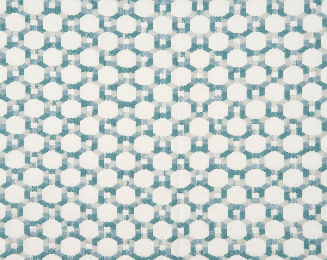 Island Trellis Aqua HN420140006 by Hinson Designer Fabric