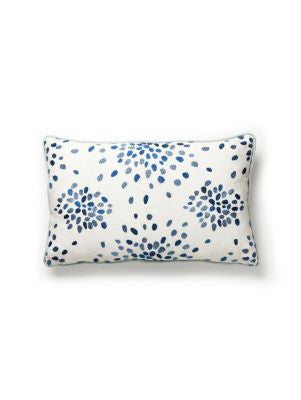 Firefly Embroidered Pillow 14 X 22 - Blue HNLFIREPILL0007 by Scalamandre Designer Pillows ALBERT HADLEY 70% LINEN 30% VISCOSE U.S.A. LIGHT DUTY Horizontal: 11.5" and Vertical: 13" 0 - Swanky Fabrics -