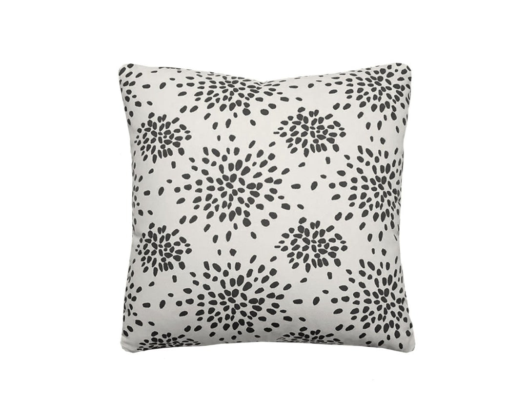 Fireworks Pillow 22 X 22 - Black On Off-White HNFIRWKPILL000E by Scalamandre Designer Pillow