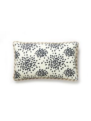 Fireworks Pillow 14 X 22 - Black On Off-White HNLFIRWKPIL000E by Scalamandre Designer Pillows ALBERT HADLEY 100% COTTON U.S.A. LIGHT DUTY Horizontal: 13.8" and Vertical: 9" 0 - Swanky Fabrics -