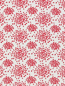 Fireworks Cotton Print Red On White HNF1020000R by Hinson Designer Fabric