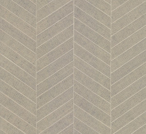 Atelier Herringbone Off White Wallpaper by Ronald Redding Designer