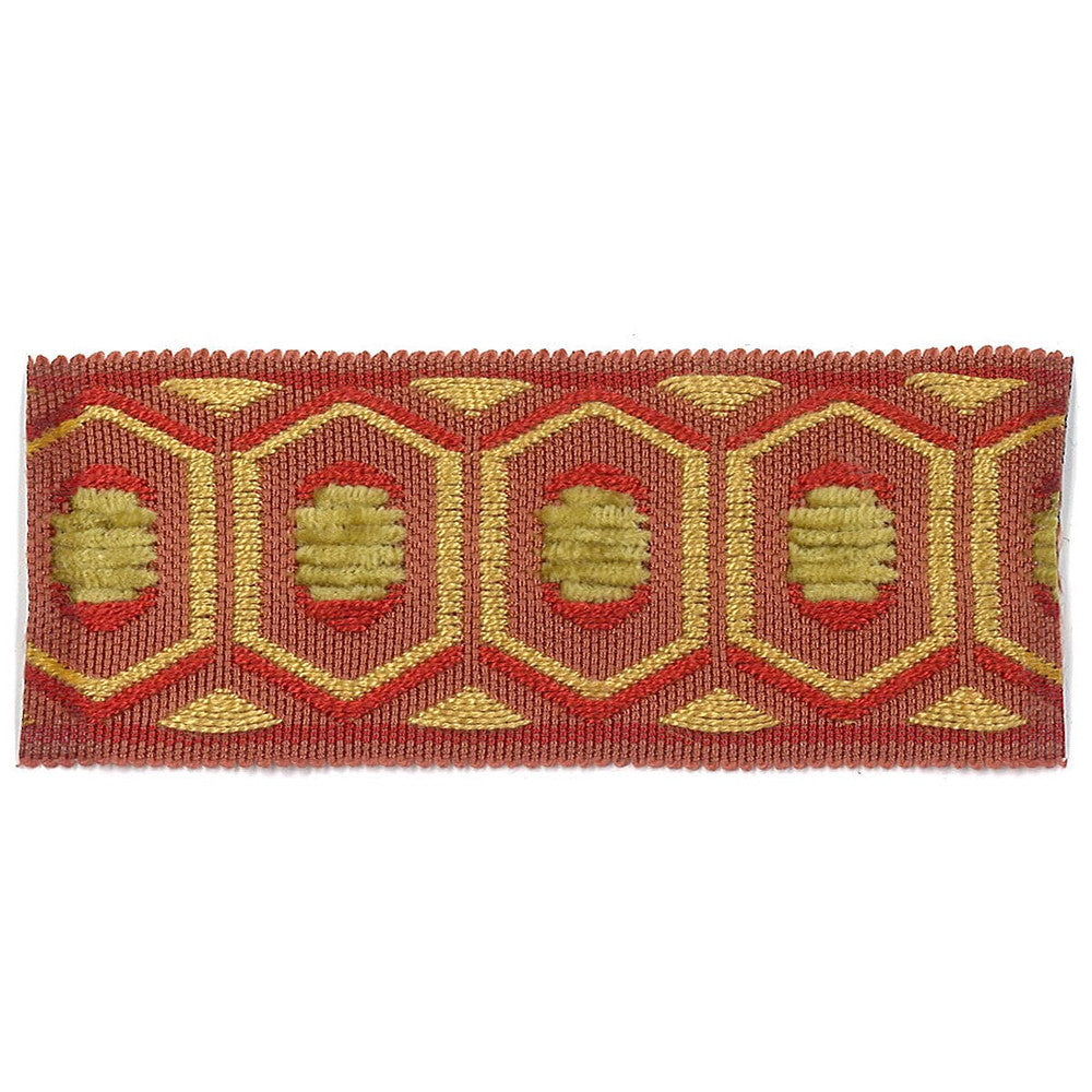 Honeycomb 2 Quartz by Stout Designer Trim Accents Tapes & Borders 74% Spun Viscose 26% Polyester CHINA Horizontal: 0.875 and Vertical: 0 1.75 in - Swanky Fabrics -