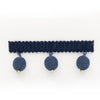 Hopat Beaded Fringe 5 Navy by Stout Designer Trim
