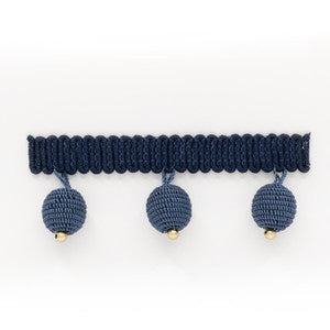 Hopat Beaded Fringe 5 Navy by Stout Designer Trim