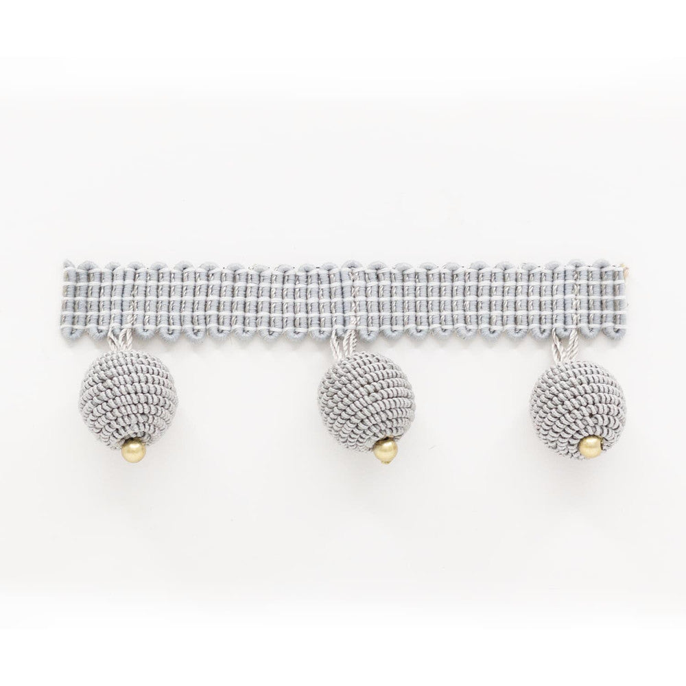 Hopat Beaded Fringe 6 Platinum by Stout Designer Trim SMALL WONDERS TRIM 51%SVI 49%POL CHINA CATB 117-2013 WYZENBEEK 50 000 DOUBLE RUB WEAR TEST (HEAVY DUTY) Horizontal: 1.375 and Vertical: 0.000 1.63 in - Swanky Fabrics -