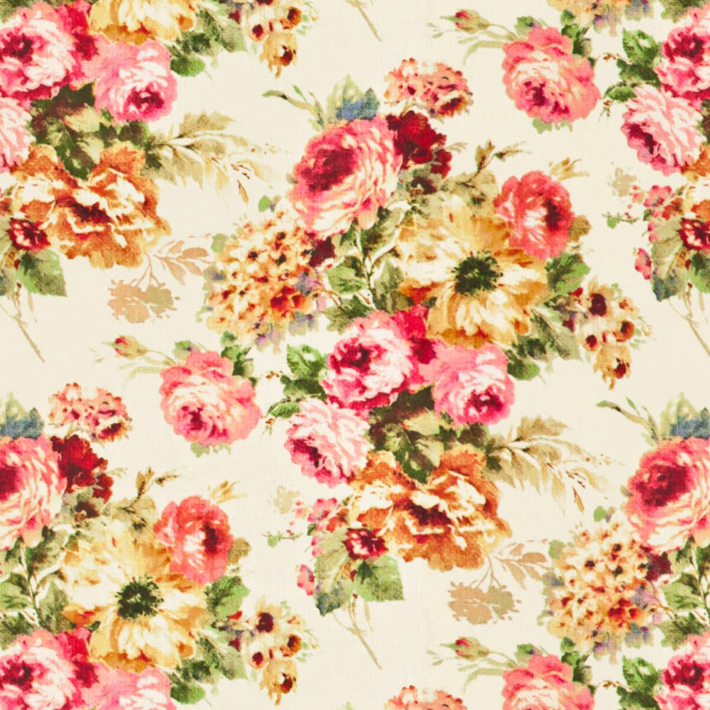 Hover 1 Raspberry by Stout Designer Fabric Rainbow Library Blosom/Cranberry 100% Linen SOUTH KOREA CATB 117-2013 WYZENBEEK 15 000 DOUBLE RUB WEAR TEST (HEAVY DUTY) Horizontal: 27 and Vertical: 25.25 55 in - Swanky Fabrics -