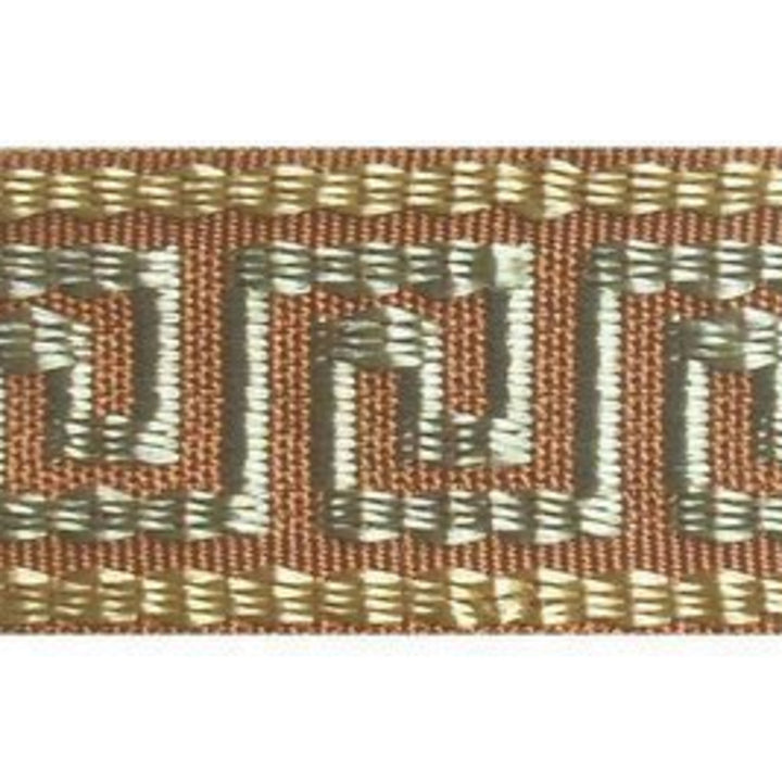 HT 601 Cinnabar by Europatex Designer Fabric Jacquard tapes 100% Polyester 1.50 inches - Swanky Fabrics -