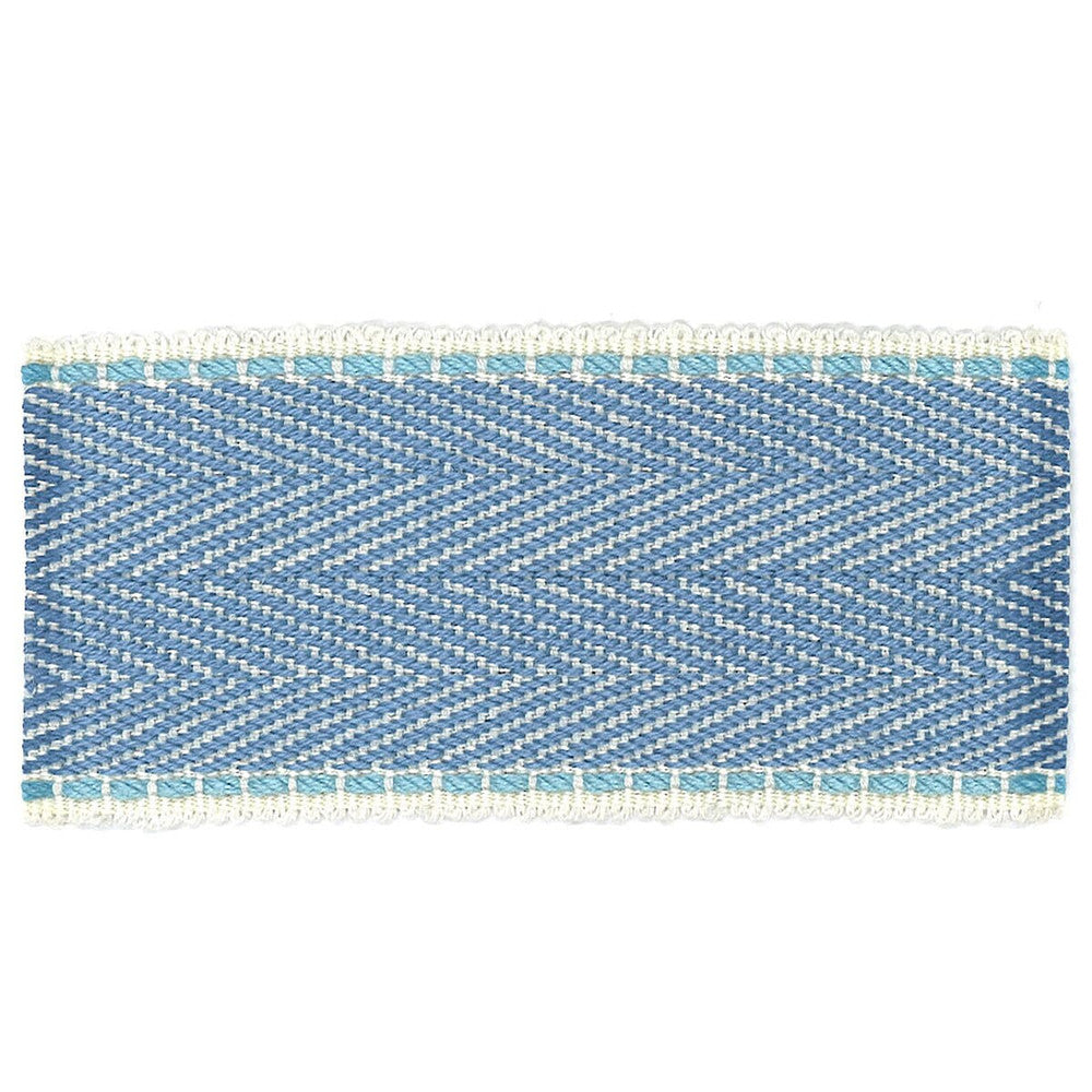 Hudson 3 Sky by Stout Designer Trim ACCENTS TAPES & BORDERS 100%SVI CHINA </p><p>Repeat: 0 1.75 in - Swanky Fabrics -