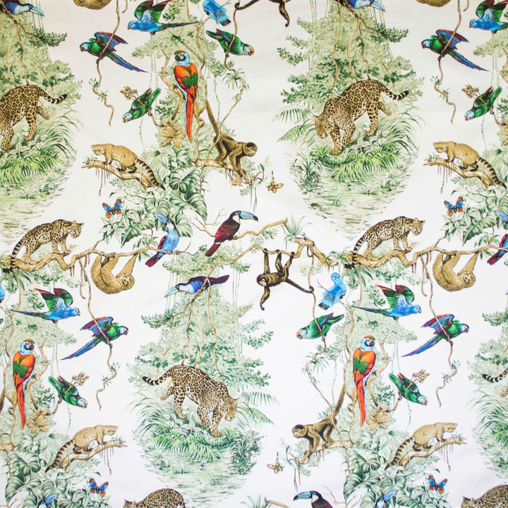 Habitat Green by Europatex Designer Fabric Habitat 100% Cotton 26.7" H, 44.7" V 57.00 inches - Swanky Fabrics -
