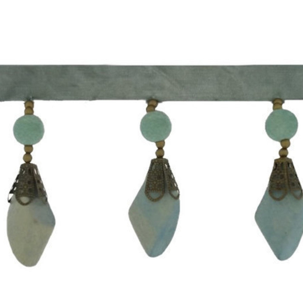 Haiku Bluebell by Europatex Designer Fabric Carson 50% Wood, 30% Polyester, 10% Metal, 10% Acrylic 2.00 inches - Swanky Fabrics -