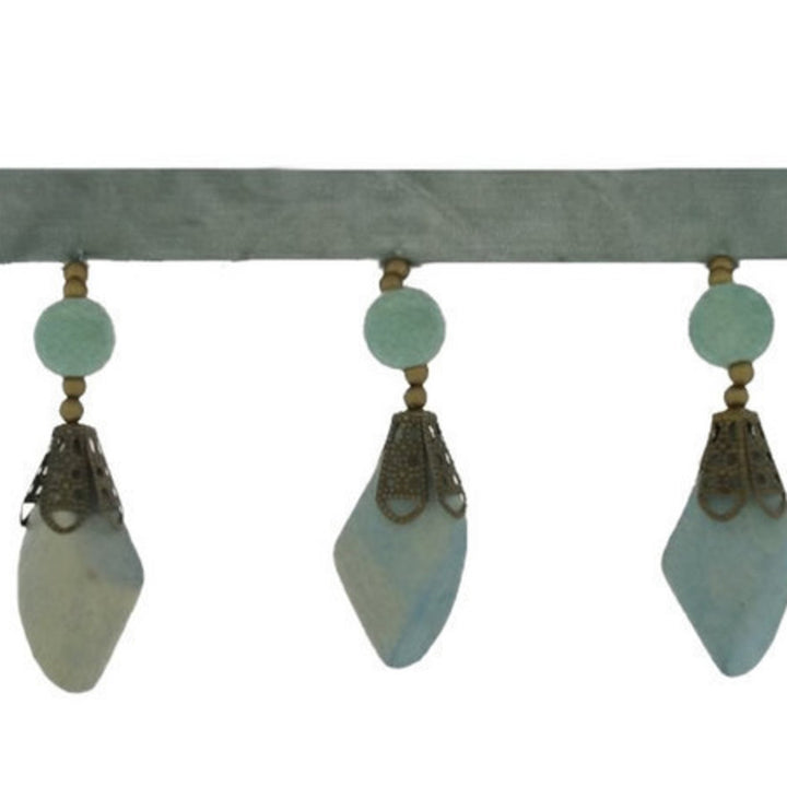 Haiku Bluebell by Europatex Designer Fabric Carson 50% Wood, 30% Polyester, 10% Metal, 10% Acrylic 2.00 inches - Swanky Fabrics -