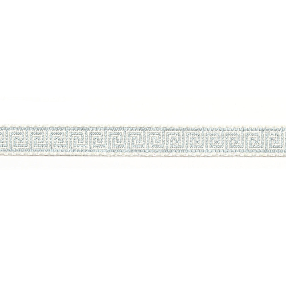 Hellenic Key Jacquard Tape Mist by Europatex Designer Fabric Hellenic 76% Fibranne, 24% Rayon 0.56 inches - Swanky Fabrics -