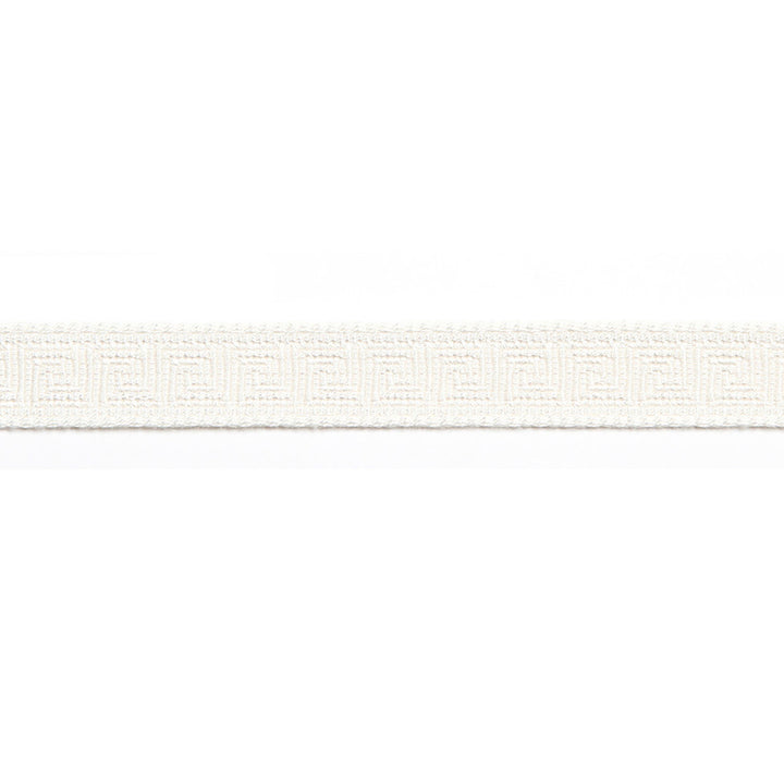 Hellenic Key Jacquard Tape Pearl by Europatex Designer Fabric Hellenic 76% Fibranne, 24% Rayon 0.56 inches - Swanky Fabrics -