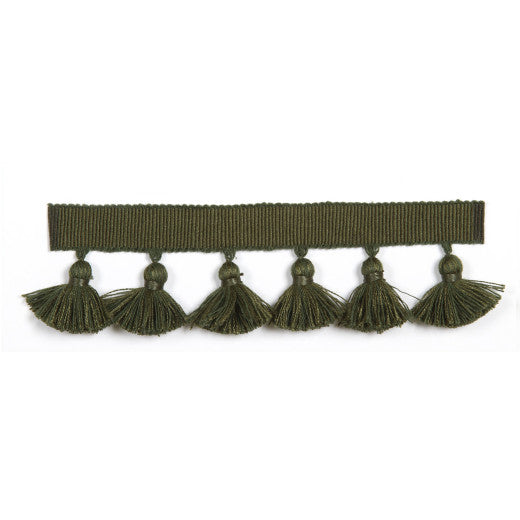 Hellenic 1.75" Tassel Fringe - Caper by Europatex Designer Fabric Hellenic Collection 47% Fibranne / 44% Cotton / 9% Polyester China See Sample Horizontal: N/A and Vertical: N/A 1.75 inches  - Swanky Fabrics -