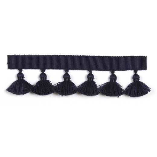 Hellenic 1.75" Tassel Fringe - Marine by Europatex Designer Fabric Hellenic Collection 47% Fibranne / 44% Cotton / 9% Polyester China See Sample Horizontal: N/A and Vertical: N/A 1.75 inches  - Swanky Fabrics -