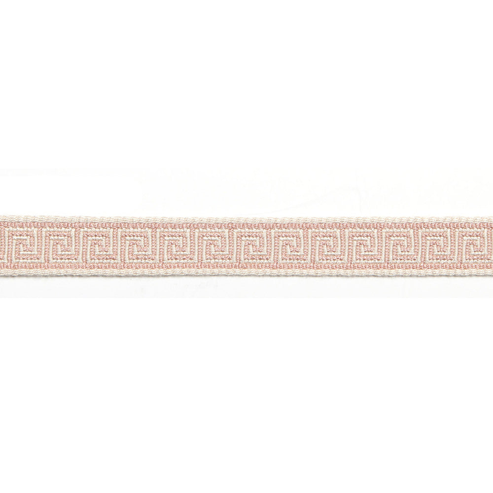 Hellenic Key Jacquard Tape Ballet Pink by Europatex Designer Fabric Hellenic 76% Fibranne, 24% Rayon 0.56 inches - Swanky Fabrics -