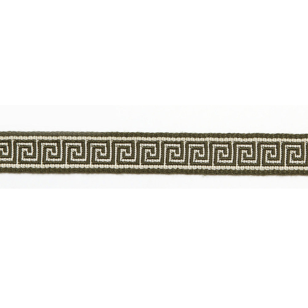 Hellenic Key Jacquard Tape Caper by Europatex Designer Fabric Hellenic 76% Fibranne, 24% Rayon 0.56 inches - Swanky Fabrics -