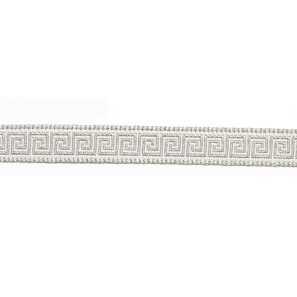 Hellenic Key Jacquard Tape Oyster by Europatex Designer Fabric Hellenic 76% Fibranne, 24% Rayon 0.56 inches - Swanky Fabrics -
