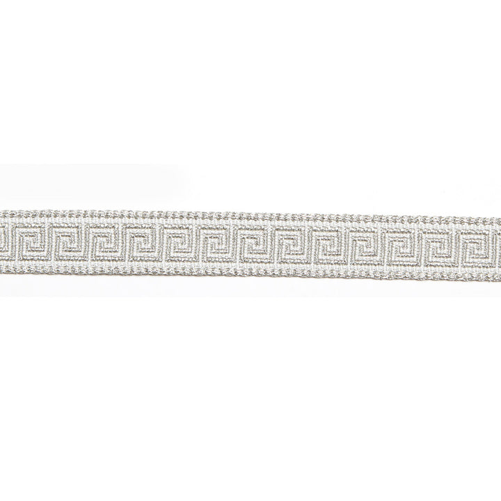 Hellenic Key Jacquard Tape Oyster by Europatex Designer Fabric Hellenic 76% Fibranne, 24% Rayon 0.56 inches - Swanky Fabrics -