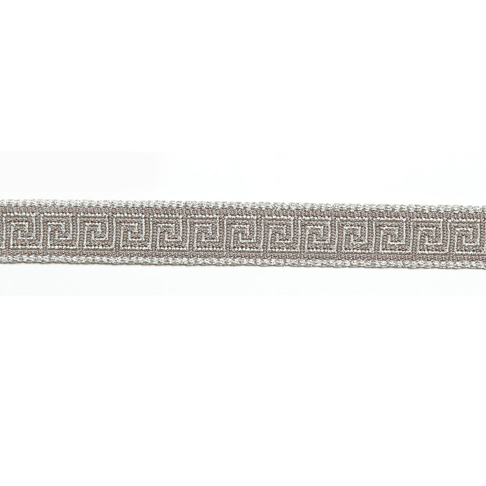 Hellenic Key Jacquard Tape Slate by Europatex Designer Fabric Hellenic 76% Fibranne, 24% Rayon 0.56 inches - Swanky Fabrics -