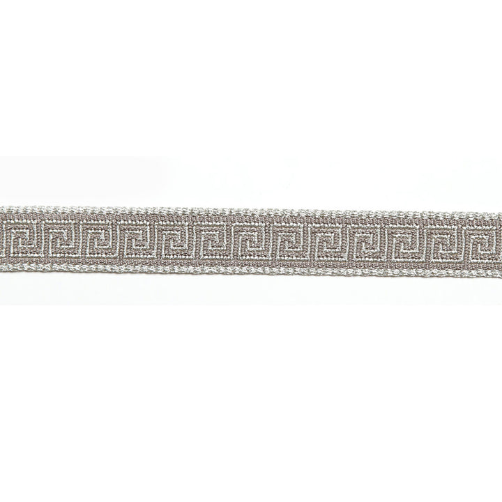 Hellenic Key Jacquard Tape Slate by Europatex Designer Fabric Hellenic 76% Fibranne, 24% Rayon 0.56 inches - Swanky Fabrics -