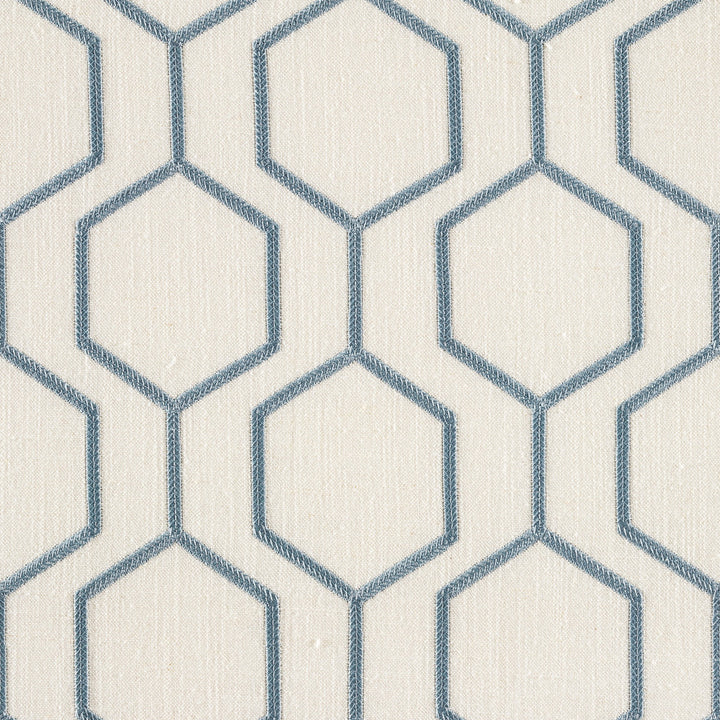 Socrates Hexagono Cream by Europatex Designer Fabric Socrates 20% Linen, 45% Viscose, 35% Polyester 7.8" H, 7.8" V 56.00 inches - Swanky Fabrics -