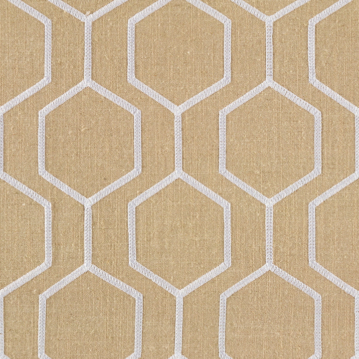 Socrates Hexagono Honey by Europatex Designer Fabric Socrates 20% Linen, 45% Viscose, 35% Polyester 7.8" H, 7.8" V 56.00 inches - Swanky Fabrics -
