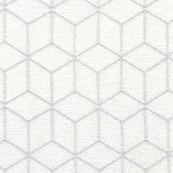 Ithaca # 503 Fog by Maxwell Designer Fabric Sheer Paths 100% POLYESTER TURKEY V-6.5" H-3.25" 118" EMB. WIDTH 107" - Swanky Fabrics -