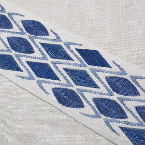Ikata Emb Tape Blues by Magnolia Designer Fabric