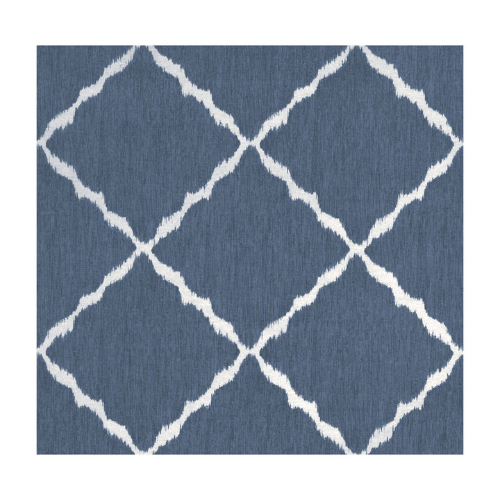 Ikat Strie Indigo by Kravet Basics Designer Fabric SARAH RICHARDSON HARMONY COTTON - 100% India MEDIUM Horizontal: 9 and Vertical: 9 54 - Swanky Fabrics -