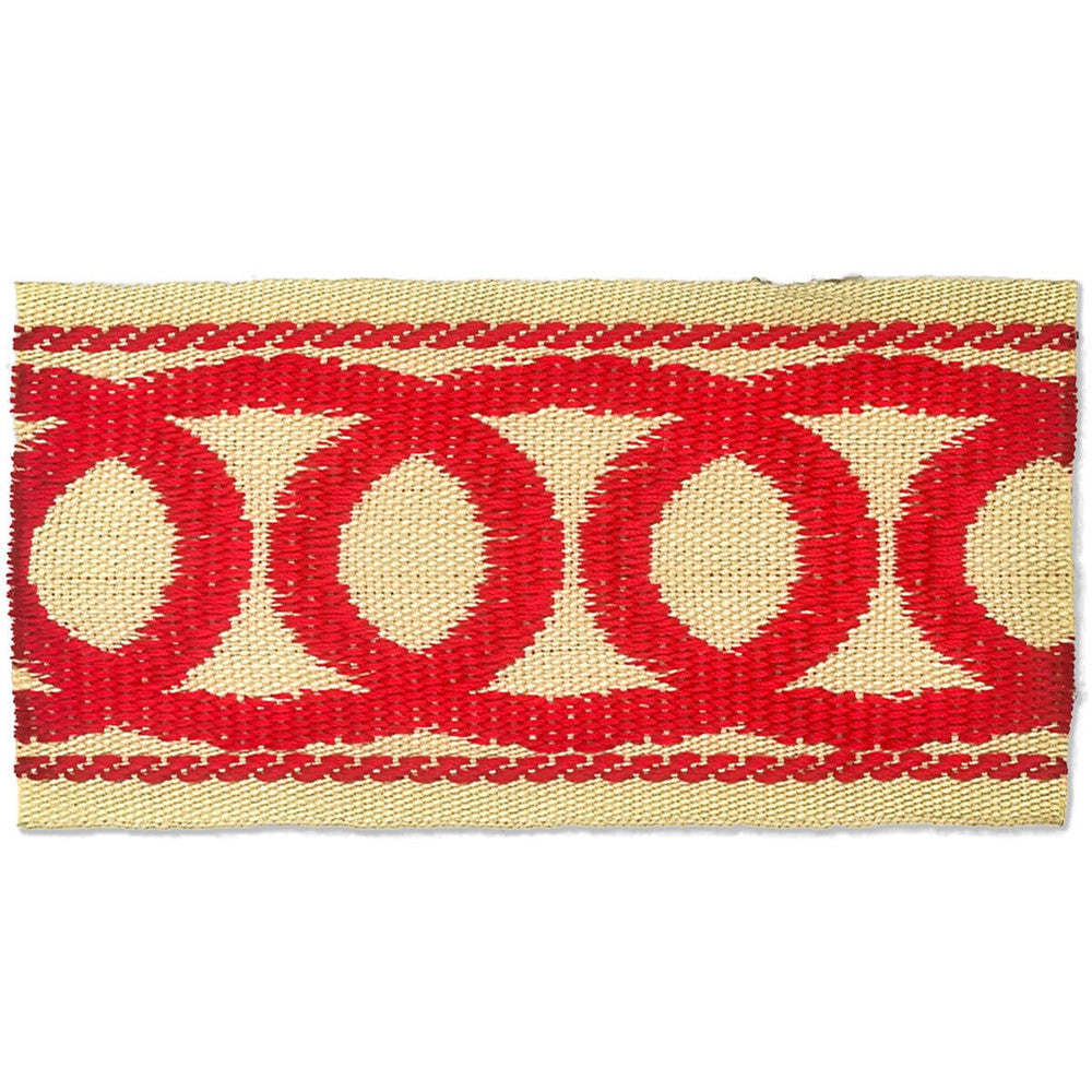 Improvise 3 Cherry by Stout Designer Trim HARMONY TRIM 57%POL 43%SVI CHINA Horizontal: 0 and Vertical: 0 2 in - Swanky Fabrics -