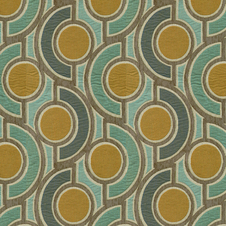 Spontaneity 24 Surf by ABBEYSHEA Designer Fabric 100% Polyester China 15,000 Double Rubs (Wyzenbeek) </p><p>Repeat: Horizontal: 13.5" (34.3 cm) Up the Roll and Vertical: 13.5" (34.3 cm) Across the Roll 55" (140 cm) - Swanky Fabrics -