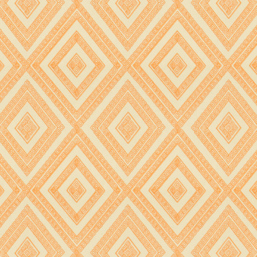 Intarsia 3 Melon by Stout Designer Fabric Rainbow Library Sunset/Spice 100% Cotton Embroidery INDIA Horizontal: 10.375 and Vertical: 12.875 51.87 in - Swanky Fabrics -