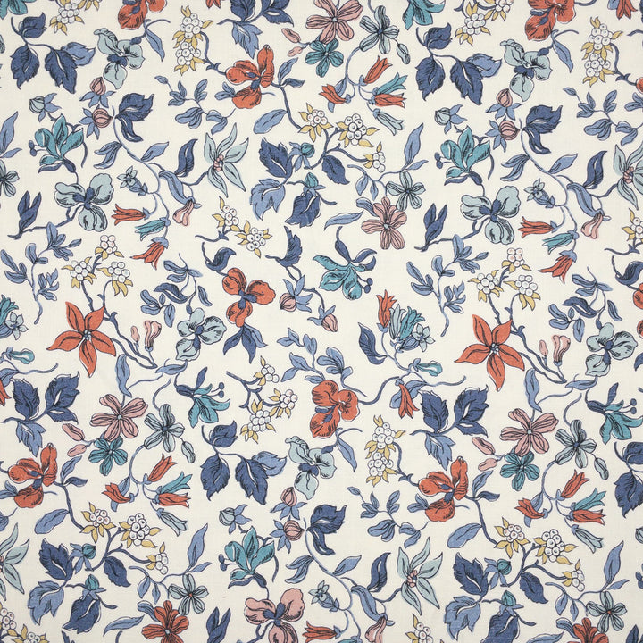 Isola 1 Periwinkle by Stout Designer Fabric COMFORTABLE LIVING HAZE/NAVY 100%COT SPAIN WYZENBEEK 15 000 DOUBLE RUB WEAR TEST (HEAVY DUTY) Horizontal: 13.500 and Vertical: 27.000 54 in - Swanky Fabrics -