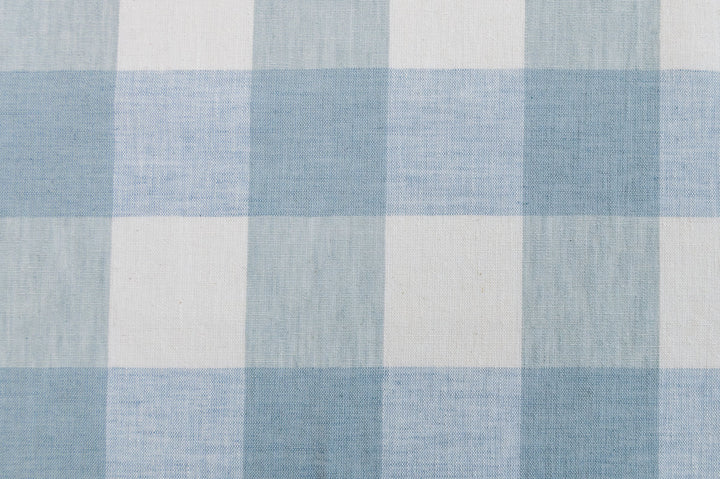 Vespa Check Mineral by Roth & Tompkins Fabric - 40% Polyester, 35% Cotton, 25% Linen - India - 100,000 - V: 4"  H: 4" - 54" - Fabric Carolina -