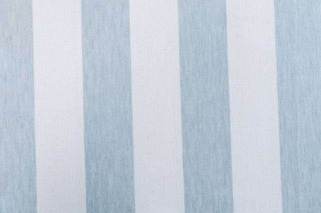 Matera Stripe Mineral by Roth & Tompkins Fabric - 40% Polyester, 35% Cotton, 25% Linen - India - 100,000 - H: 4.125" - 54" - Fabric Carolina -