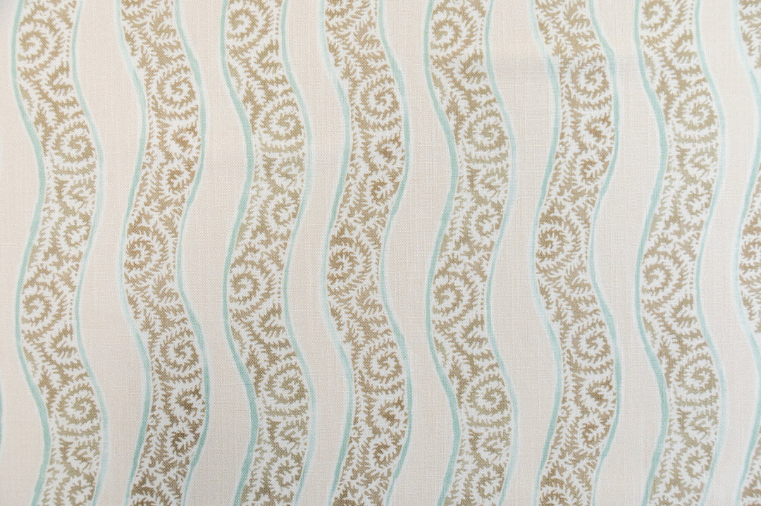 Seychelles Beach by Roth & Tompkins Fabric - 50% Cotton, 35% Viscose, 15% Linen - India - 15,000 - V: 11.5"  H: 9" - 54" - Fabric Carolina -
