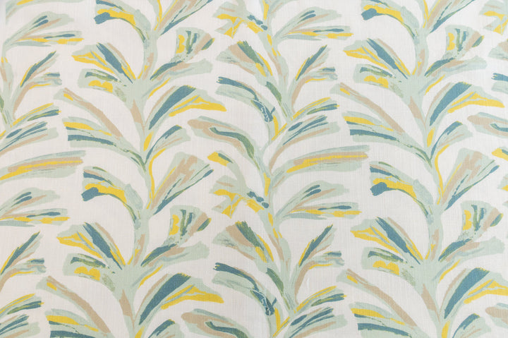 Palmer Mint Citrus by Roth & Tompkins Fabric - 50% Cotton, 35% Viscose, 15% Linen - India - 15,000 - V: 8.75  H: 13.5 - 54" - Fabric Carolina -