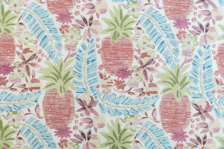 Pina Sangria by Roth & Tompkins Fabric - 50% Cotton, 35% Viscose, 15% Linen - India - 15,000 - V: 17.25"  H: 18" half drop - 54" - Fabric Carolina -