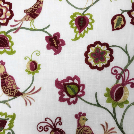 Ingrid Fuchsia by Europatex Designer Fabric Bird Cage 100% Polyester China See Sample Horizontal: N/A and Vertical: N/A 57.00 inches  - Swanky Fabrics -