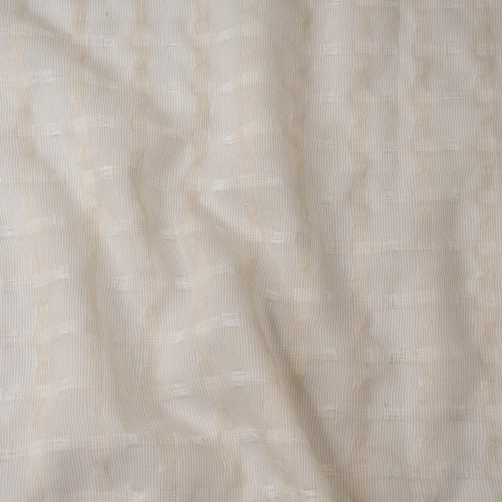 Joan # 208 Palomino by Maxwell Designer Fabric Sheer Glam 100% POLYESTER TURKEY V-0.75" H-0.87" 125" - Swanky Fabrics -