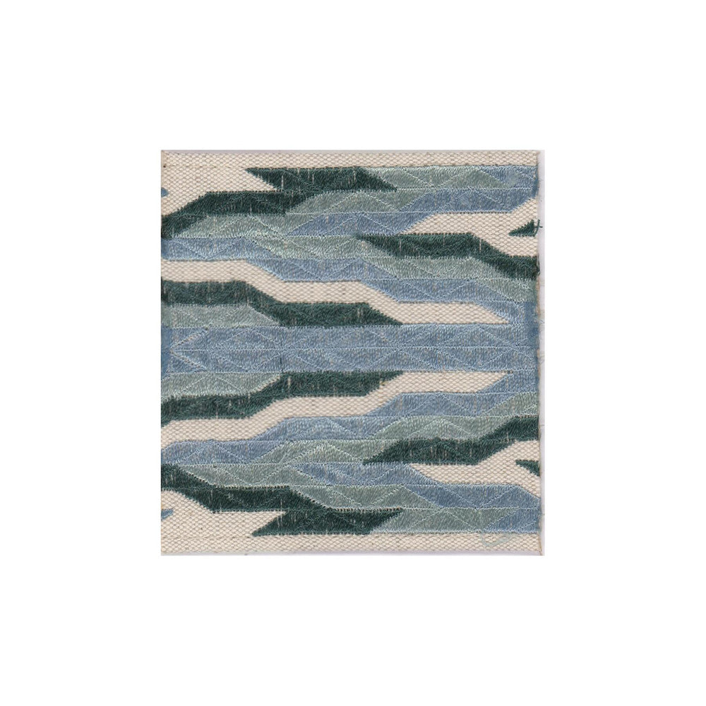 Jealously Tape 1 Lagoon by Marcus William Trim Marcus William Trim Jealously Tape 1 LagoonTrim PERSUASIONS TRIM 74%COT 26%LIN %VEMB INDIA </p><p>Repeat: H: 3.750, V: 0.000 3.5 in - Fabric Carolina -